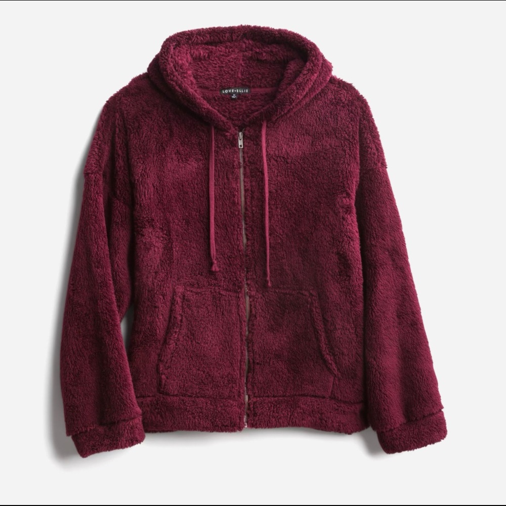 Love Ellie Stefan Sherpa Hooded Knit Top/Jacket